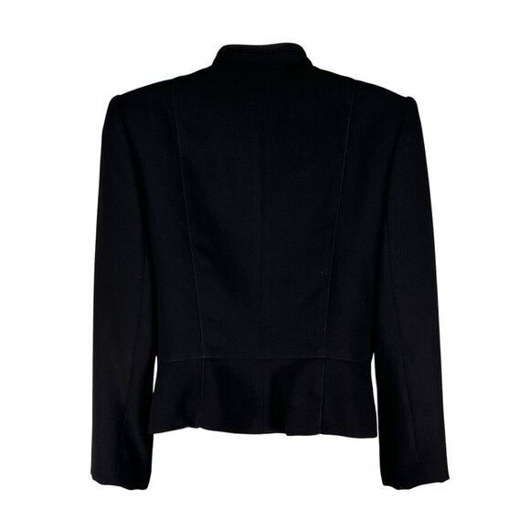 Alberto Makali Caché 8 / M Black Evening Blazer Silver Sunburst Star Embroidery - Picture 7 of 13
